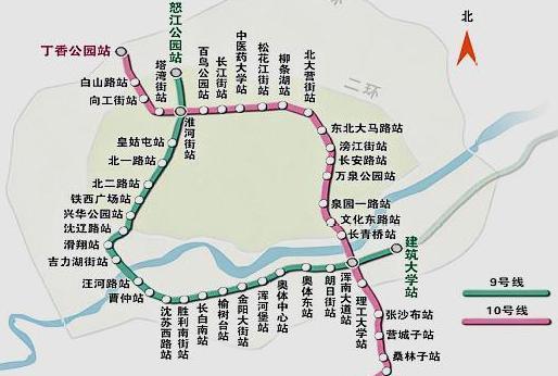 沈阳地铁9号线最新线路图,沈阳地铁9号线最新版线路图