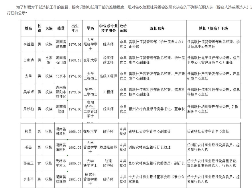 湖南最新人事任免,“湖南省最新人事变动公告”