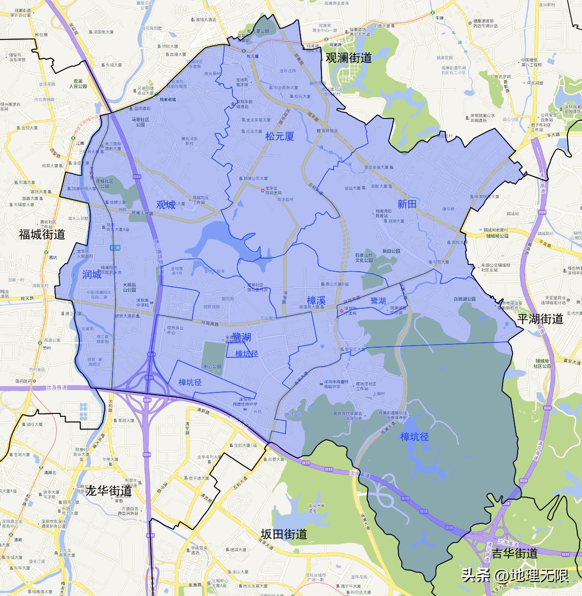 深圳地图最新,“全新绘制深圳最新版街道图”。