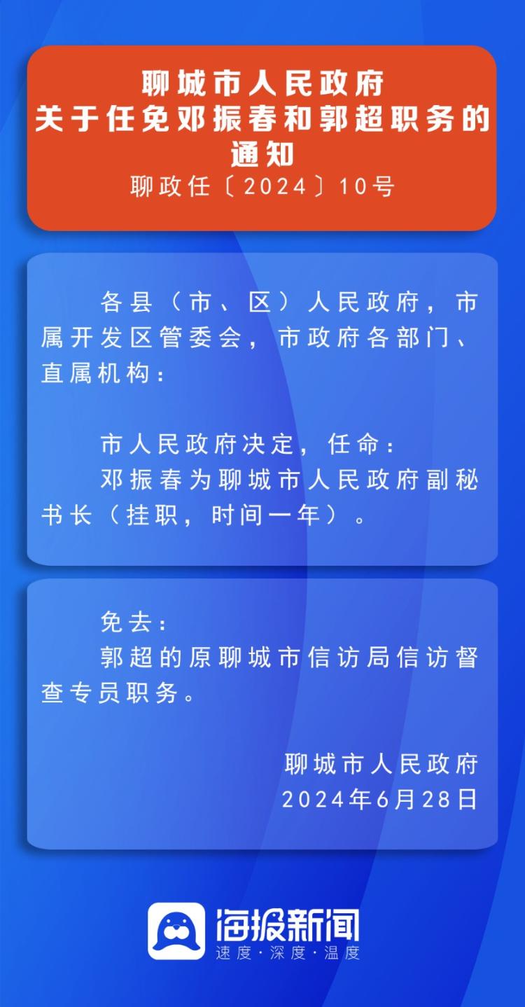 最新聊城人事任免,聊城官方最新公布人事调整动态。