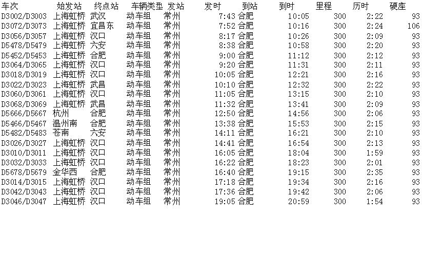 官林到常州最新时刻表：常州官林最新列车时刻表